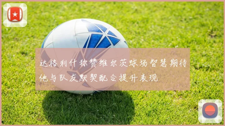 达格利什称赞维尔茨球场智慧期待他与队友默契配合提升表现